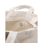 Recycled canvas zip bag, 400 g/m² off white colour third view