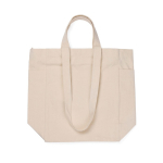 Recycled canvas zip bag, 400 g/m² off white colour fourth view