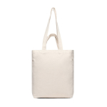 Recycled canvas zip bag, 400 g/m² off white colour fifth view