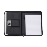 Eco portfolio with pen loop and pockets, A4, ruled pages black colour