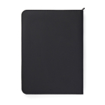 Eco portfolio with pen loop and pockets, A4, ruled pages black colour