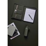 Eco portfolio with pen loop and pockets, A4, ruled pages green colour