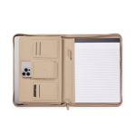 Eco portfolio with pen loop and pockets, A4, ruled pages ivory colour