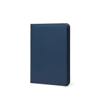 Eco portfolio with pen loop and pockets, A4, ruled pages navy-blue colour