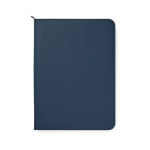 Eco portfolio with pen loop and pockets, A4, ruled pages navy-blue colour