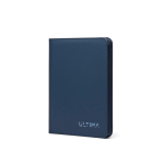 Eco portfolio with pen loop and pockets, A4, ruled pages navy-blue colour