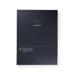 Eco portfolio with pen loop and pockets, A4, ruled pages navy-blue colour
