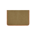 Recycled canvas laptop sleeve with colour trim, 14” green colour