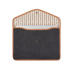 Recycled canvas laptop sleeve with colour trim, 16” black colour