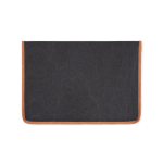 Recycled canvas laptop sleeve with colour trim, 16” black colour