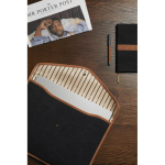 Recycled canvas laptop sleeve with colour trim, 16” black colour