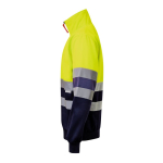 Extra-large polyester fleece jumper with high collar, 300 g/m2, Velilla yellow colour third view