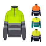 Extra-large polyester fleece jumper with high collar, 300 g/m2, Velilla various colours
