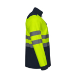 Extra-large polyester-elastane fleece softshell jacket, 280 g/m2, Velilla yellow colour fourth view