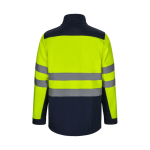 Extra-large polyester-elastane fleece softshell jacket, 280 g/m2, Velilla yellow colour