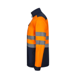 Extra-large polyester-elastane fleece softshell jacket, 280 g/m2, Velilla orange colour third view