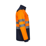 Extra-large polyester-elastane fleece softshell jacket, 280 g/m2, Velilla orange colour fourth view