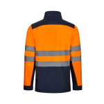 Extra-large polyester-elastane fleece softshell jacket, 280 g/m2, Velilla orange colour