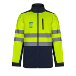 Extra-large polyester-elastane fleece softshell jacket, 280 g/m2, Velilla main view