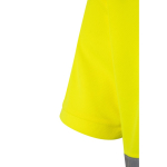 Polyester bird's eye short-sleeve work polo, 140 g/m2, Velilla yellow colour sixth view
