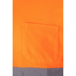 High-visibility long-sleeve piqué work polo, 150 g/m2, Velilla orange colour fifth view