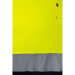 Two-tone high-visibility long-sleeve work polo, 150 g/m2, Velilla yellow colour eighth view