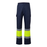 Unisex cotton-polyester work trousers – 190 g/m2, Velilla yellow colour second view