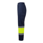 Unisex cotton-polyester work trousers – 190 g/m2, Velilla yellow colour third view
