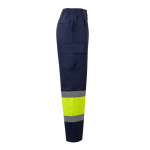 Unisex cotton-polyester work trousers – 190 g/m2, Velilla yellow colour fourth view