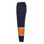 Unisex cotton-polyester work trousers – 190 g/m2, Velilla orange colour third view