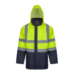 Extra-large 4-in-1 polyester work parka with coating – 180 g/m2, Velilla yellow colour fifth view