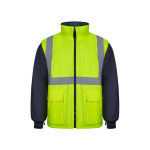 Extra-large 4-in-1 polyester work parka with coating – 180 g/m2, Velilla yellow colour sixth view