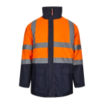 Extra-large 4-in-1 polyester work parka with coating – 180 g/m2, Velilla orange colour second view
