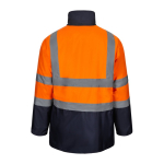 Extra-large 4-in-1 polyester work parka with coating – 180 g/m2, Velilla orange colour