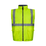 4-in-1 two-tone polyester work parka with coating – 180 g/m2, Velilla yellow colour seventh view