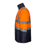 4-in-1 two-tone polyester work parka with coating – 180 g/m2, Velilla orange colour third view