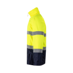 Two-tone polyester work parka with coating – 190 g/m2, Velilla yellow colour third view