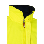 Two-tone polyester work parka with coating – 190 g/m2, Velilla yellow colour fifth view