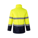 Two-tone polyester work parka with coating – 190 g/m2, Velilla yellow colour