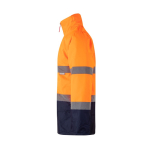 Two-tone polyester work parka with coating – 190 g/m2, Velilla orange colour third view