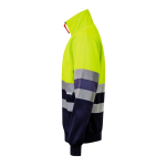 Polyester fleece work jumper with high collar – 300 g/m2, Velilla yellow colour third view