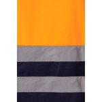 Polyester fleece work jumper with high collar – 300 g/m2, Velilla orange colour fifth view
