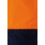 Polyester fleece work jumper with high collar – 300 g/m2, Velilla orange colour sixth view