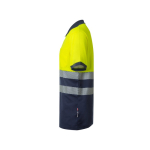 Two-tone piqué short-sleeve work polo – 150 g/m2, Velilla yellow colour third view