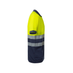Two-tone piqué short-sleeve work polo – 150 g/m2, Velilla yellow colour fourth view