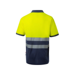 Two-tone piqué short-sleeve work polo – 150 g/m2, Velilla yellow colour