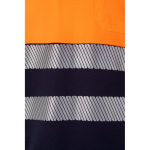 Two-tone piqué short-sleeve work polo – 150 g/m2, Velilla orange colour fifth view