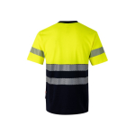 Two-tone cotton-polyester piqué work t-shirt – 150 g/m2, Velilla yellow colour