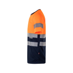 High-visibility technical polyester work t-shirt – 140 g/m2, Velilla orange colour third view
