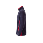 Polyester fleece work jacket with pockets – 220 g/m2, Velilla red colour third view